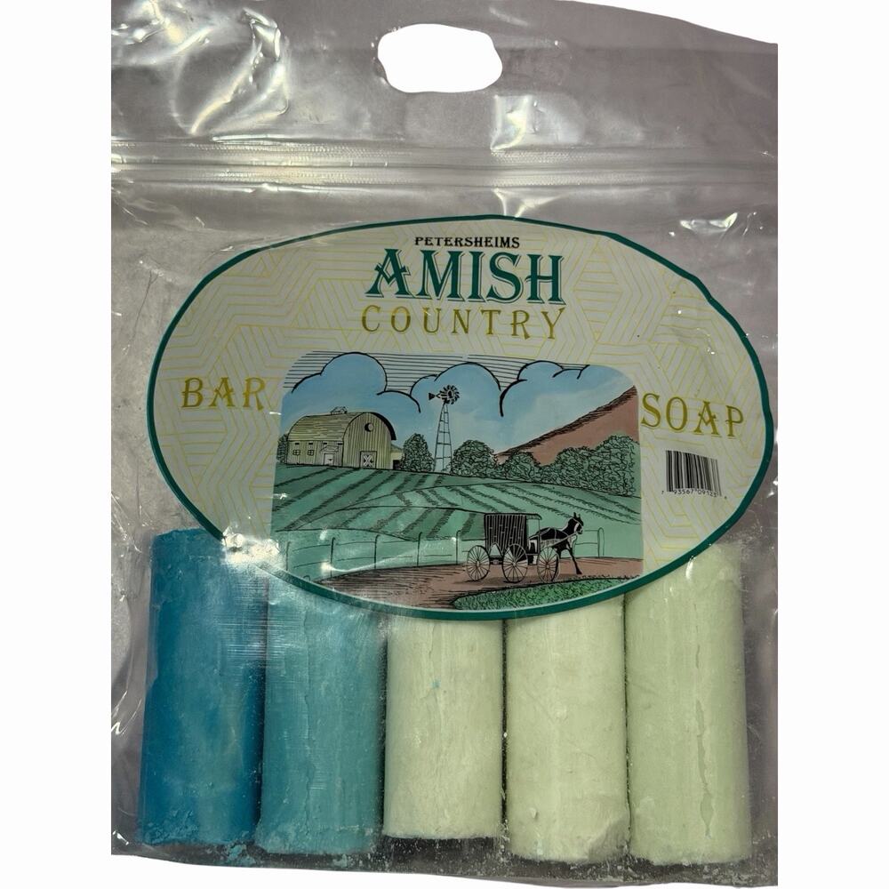 Petersheims Amish Country Bar Soap 5 Pack Handmade Rustic Bath Soap Bars